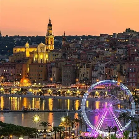 T2 Ouvert A 5 Min Des Plages, Au Calme, Avec Balcon Et Garage Apartmán Menton